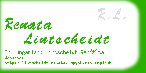 renata lintscheidt business card